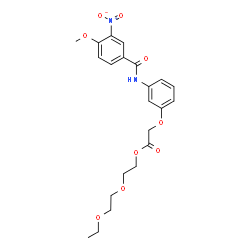 ChemSpider 2D Image | 2-(2-Ethoxyethoxy)ethyl {3-[(4-methoxy-3-nitrobenzoyl)amino]phenoxy}acetate | C22H26N2O9