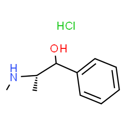 ChemSpider 2D Image | (2S)-2-(Methylamino)-1-phenyl-1-propanol hydrochloride (1:1) | C10H16ClNO