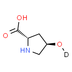 ChemSpider 2D Image | (4R)-4-[(~2~H)Hydroxy]-L-proline | C5H8DNO3