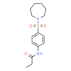 ChemSpider 2D Image | N-[4-(1-Azepanylsulfonyl)phenyl]propanamide | C15H22N2O3S