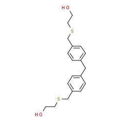 ChemSpider 2D Image | 2,2'-[Methylenebis(4,1-phenylenemethylenesulfanediyl)]diethanol | C19H24O2S2