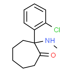 ChemSpider 2D Image | 2-(2-Chlorophenyl)-2-(methylamino)cycloheptanone | C14H18ClNO