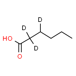 ChemSpider 2D Image | (2,2,3-~2~H_3_)Hexanoic acid | C6H9D3O2