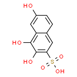 ChemSpider 2D Image | 3,4,6-Trihydroxy-2-naphthalenesulfonic acid | C10H8O6S