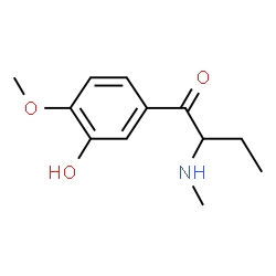 ChemSpider 2D Image | 1-(3-Hydroxy-4-methoxyphenyl)-2-(methylamino)-1-butanone | C12H17NO3