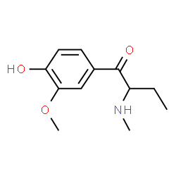 ChemSpider 2D Image | 1-(4-Hydroxy-3-methoxyphenyl)-2-(methylamino)-1-butanone | C12H17NO3