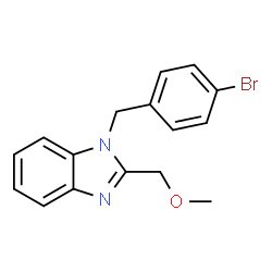 ChemSpider 2D Image | 1-(4-Bromobenzyl)-2-(methoxymethyl)-1H-benzimidazole | C16H15BrN2O