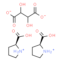 ChemSpider 2D Image | Bis[(2S)-2-carboxypyrrolidinium] tartarate | C14H24N2O10