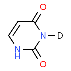 ChemSpider 2D Image | 2,4(1H,3H)-(3-~2~H)Pyrimidinedione | C4H3DN2O2