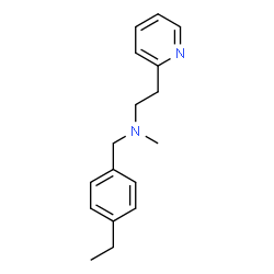 ChemSpider 2D Image | (4-Ethyl-benzyl)-methyl-(2-pyridin-2-yl-ethyl)-amine | C17H22N2