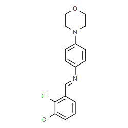 ChemSpider 2D Image | (2,3-Dichloro-benzylidene)-(4-morpholin-4-yl-phenyl)-amine | C17H16Cl2N2O