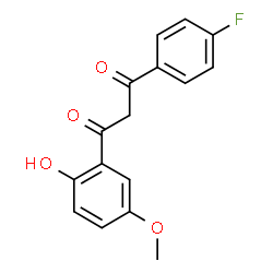 ChemSpider 2D Image | 1-(4-Fluorophenyl)-3-(2-hydroxy-5-methoxyphenyl)-1,3-propanedione | C16H13FO4