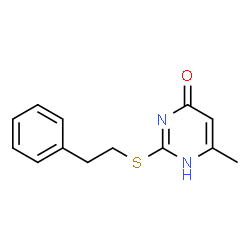 ChemSpider 2D Image | 6-Methyl-2-[(2-phenylethyl)sulfanyl]-4(1H)-pyrimidinone | C13H14N2OS