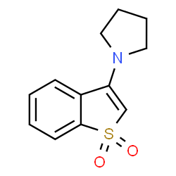 ChemSpider 2D Image | 1-(1,1-Dioxido-1-benzothiophen-3-yl)pyrrolidine | C12H13NO2S