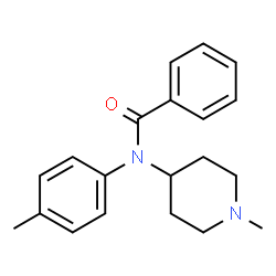 ChemSpider 2D Image | N-(4-Methylphenyl)-N-(1-methyl-4-piperidinyl)benzamide | C20H24N2O