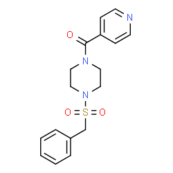 ChemSpider 2D Image | [4-(Benzylsulfonyl)-1-piperazinyl](4-pyridinyl)methanone | C17H19N3O3S