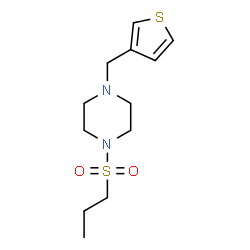 ChemSpider 2D Image | 1-(Propylsulfonyl)-4-(3-thienylmethyl)piperazine | C12H20N2O2S2