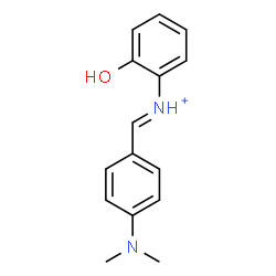 ChemSpider 2D Image | (E)-[4-(Dimethylamino)phenyl]-N-(2-hydroxyphenyl)methaniminium | C15H17N2O