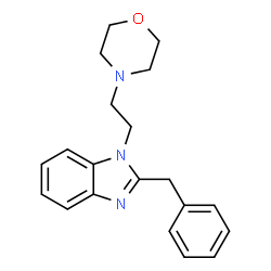 ChemSpider 2D Image | 2-Benzyl-1-[2-(4-morpholinyl)ethyl]-1H-benzimidazole | C20H23N3O