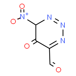 ChemSpider 2D Image | 6-Nitro-5-oxo-5,6-dihydro-1,2,3-triazine-4-carbaldehyde | C4H2N4O4