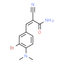 ChemSpider 2D Image | (2Z)-3-[3-Bromo-4-(dimethylamino)phenyl]-2-cyanoacrylamide | C12H12BrN3O