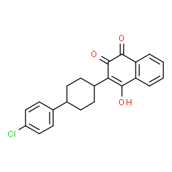 ChemSpider 2D Image | 3-[4-(4-Chlorophenyl)cyclohexyl]-4-hydroxy-1,2-naphthalenedione | C22H19ClO3