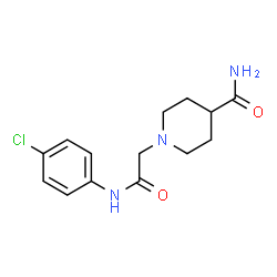 ChemSpider 2D Image | 1-{2-[(4-Chlorophenyl)amino]-2-oxoethyl}-4-piperidinecarboxamide | C14H18ClN3O2