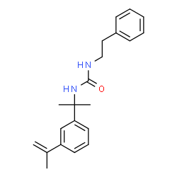 ChemSpider 2D Image | 1-[2-(3-Isopropenylphenyl)-2-propanyl]-3-(2-phenylethyl)urea | C21H26N2O