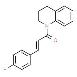 ChemSpider 2D Image | (2E)-1-(3,4-Dihydro-1(2H)-quinolinyl)-3-(4-fluorophenyl)-2-propen-1-one | C18H16FNO