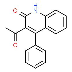 ChemSpider 2D Image | 3-Acetyl-4-phenyl-2(1H)-quinolinone | C17H13NO2