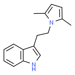 ChemSpider 2D Image | 3-[2-(2,5-dimethylpyrrol-1-yl)ethyl]-1H-indole | C16H18N2
