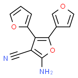 ChemSpider 2D Image | 5'-Amino-2,3':2',3''-terfuran-4'-carbonitrile | C13H8N2O3