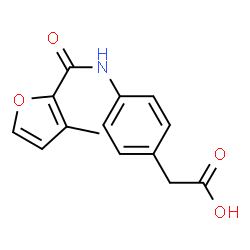 ChemSpider 2D Image | 2-[4-(3-METHYLFURAN-2-AMIDO)PHENYL]ACETIC ACID | C14H13NO4