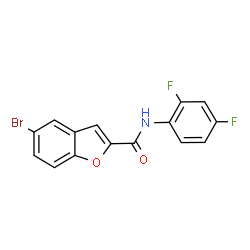 ChemSpider 2D Image | 5-Bromo-N-(2,4-difluorophenyl)-1-benzofuran-2-carboxamide | C15H8BrF2NO2