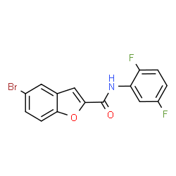 ChemSpider 2D Image | 5-Bromo-N-(2,5-difluorophenyl)-1-benzofuran-2-carboxamide | C15H8BrF2NO2