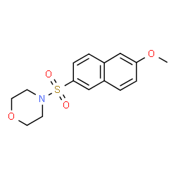 ChemSpider 2D Image | 4-[(6-Methoxy-2-naphthyl)sulfonyl]morpholine | C15H17NO4S