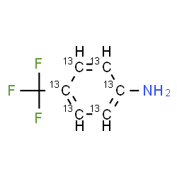 ChemSpider 2D Image | 4-(Trifluoromethyl)(~13~C_6_)aniline | C13C6H6F3N