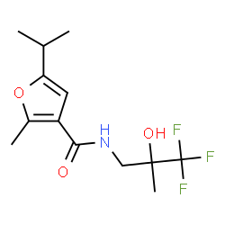 ChemSpider 2D Image | 5-Isopropyl-2-methyl-N-(3,3,3-trifluoro-2-hydroxy-2-methylpropyl)-3-furamide | C13H18F3NO3