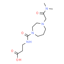 ChemSpider 2D Image | N-({4-[2-(Dimethylamino)-2-oxoethyl]-1,4-diazepan-1-yl}carbonyl)-beta-alanine | C13H24N4O4
