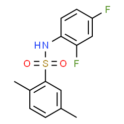 ChemSpider 2D Image | N-(2,4-Difluorophenyl)-2,5-dimethylbenzenesulfonamide | C14H13F2NO2S
