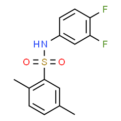 ChemSpider 2D Image | N-(3,4-Difluorophenyl)-2,5-dimethylbenzenesulfonamide | C14H13F2NO2S