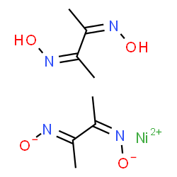 ChemSpider 2D Image | Nickel(2+) {(E)-[(3Z)-3-(oxidoimino)-2-butanylidene]amino}oxidanide - (2Z,3Z)-N,N'-dihydroxy-2,3-butanediimine (1:1:1) | C8H14N4NiO4