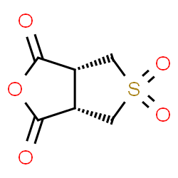 ChemSpider 2D Image | (3aR,6aS)Tetrahydro-1H,3H-thieno[3,4-c]furan-1,3-dione 5,5-dioxide | C6H6O5S