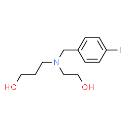 ChemSpider 2D Image | 3-[(2-Hydroxyethyl)(4-iodobenzyl)amino]-1-propanol | C12H18INO2