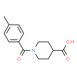 ChemSpider 2D Image | 1-(4-Methylbenzoyl)-4-piperidinecarboxylic acid | C14H17NO3