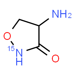 ChemSpider 2D Image | 4-Amino(~15~N)-1,2-oxazolidin-3-one | C3H6N15NO2