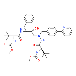 ChemSpider 2D Image | Methyl {(5R,10R)-11-benzyl-10-hydroxy-15,15-dimethyl-5-(2-methyl-2-propanyl)-3,6,13-trioxo-8-[4-(2-pyridinyl)benzyl]-2-oxa-4,7,8,12-tetraazahexadecan-14-yl}carbamate | C38H52N6O7