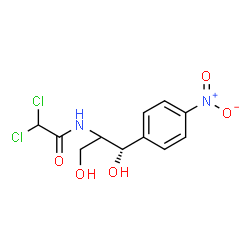 ChemSpider 2D Image | 2,2-Dichloro-N-[(1S)-1,3-dihydroxy-1-(4-nitrophenyl)-2-propanyl]acetamide | C11H12Cl2N2O5