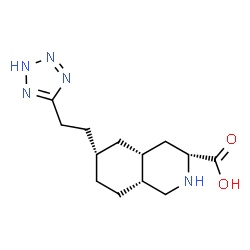 ChemSpider 2D Image | (3R,4aR,6R,8aR)-6-[2-(2H-Tetrazol-5-yl)ethyl]decahydro-3-isoquinolinecarboxylic acid | C13H21N5O2