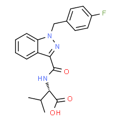 ChemSpider 2D Image | N-{[1-(4-Fluorobenzyl)-1H-indazol-3-yl]carbonyl}-L-valine | C20H20FN3O3